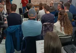 Un momento della lezione in presenza