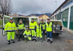Il gruppo di volontari della Protezione Civile