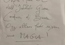 La dedica personalizzata del direttore artistico Paolo Gambi
