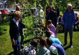 La messa a dimora della magnolia insieme ai bambini e alla famiglia di Marina