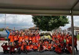 La squadra di Spazzamondo a San Chiaffredo al termine della raccolta