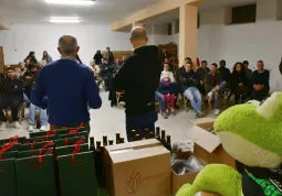 Il gruppo podistico durante le premiazioni