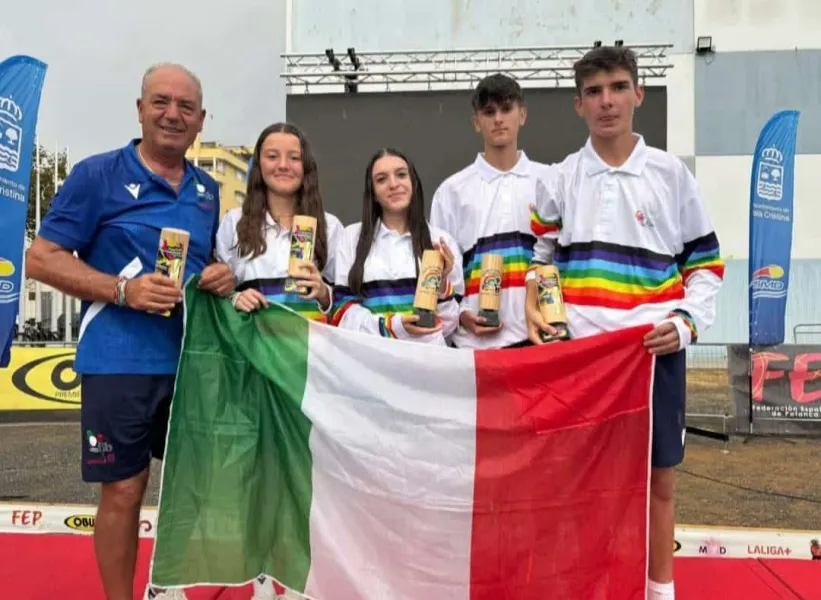 La squadra Italpetanque Juniores