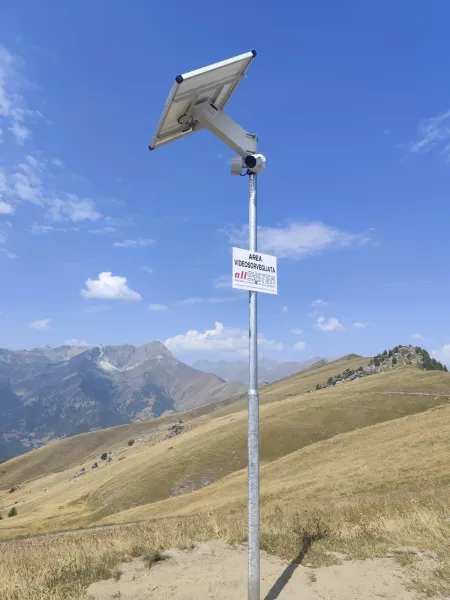 Una delle stazioni di monitoraggio lungo la Strada dei Cannoni