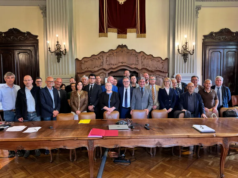 I rappresentati delle istituzioni firmatarie del protocollo d’intesa per la gestione dell’accoglienza dei lavoratori stagionali