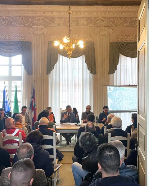 L'incontro con i Sindaci e le componenti del C.O.M. 5, Centro Operativo Misto di Busca