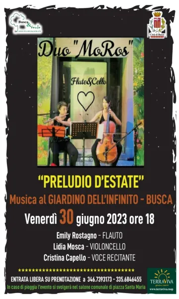 Alle ore 18 spettacolo musicale ad entrata libera