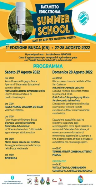  Il 27 e il 28 agosto il primo Datameteo educational summer school 