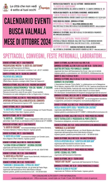 Un ottobre ricco di  iniziative