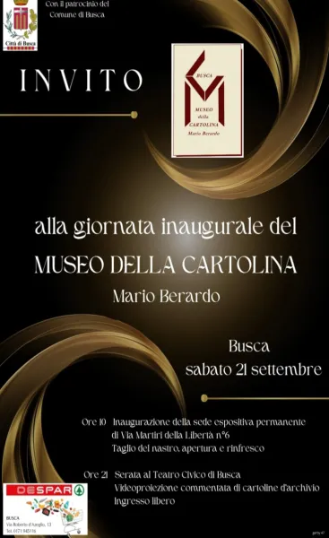 Sarà inaugurato sabato 21 settembre il Museo della cartolina 