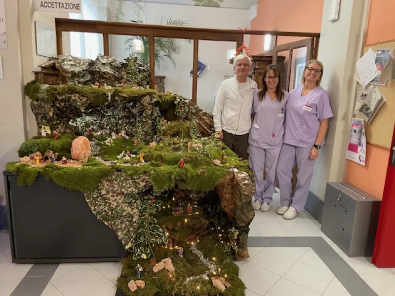 Il presepe all'Hospice di Busca