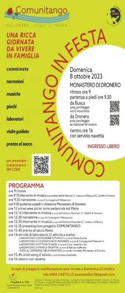 Domenica 8 ottobre Comunitango