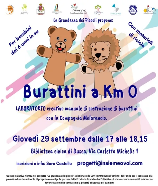 Il 29 settembre laboratorio per bambini dai 6 anni