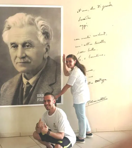 Alessia Tallone, qui con Nicolò Veronese suo compagno nell'anno di Servizio Civile in Comune
