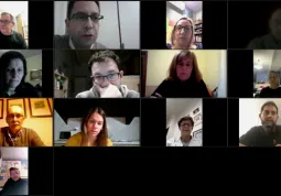 Un momento dell'assemblea online