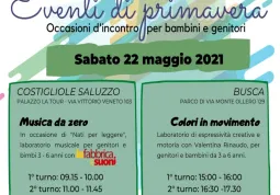 Sabato Colori in movimento, laboratorio per genitori e bambini da 3 a 6 anni