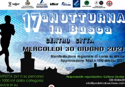 Mercoledì 30 giugno la XVII Notturna in Busca 