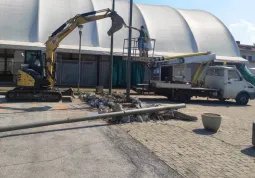 Lavori nell'area della cittadella sportiva
