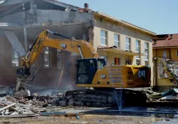 Il cantiere del nuovo polo scolastico