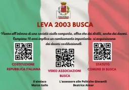 La cartolina con i QR code consegnata ai neodiciottenni: vivere in una società civile comporta diritti e doveri. I maggiorenni ne devono essere consapevoli a e conoscere la Costituzione, legge fondamentale della Repubblica