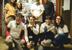 Gli ospiti con i soci del cineclub