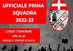 Lunedì il Busca Calcio  sarà ricevuto al palazzo comunale in un incontro aperto al pubblico
