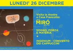 Lunedì 26 dicembre la visita alla mostra di Mirò è abbinata a quella al parco-museo dell’Ingenio 
