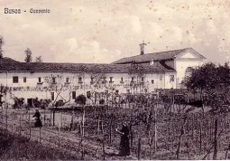 Gli orti dei Frati in una foto d'epoca