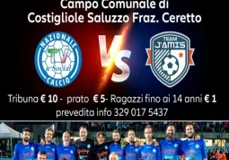 Appuntamento venerdì 9 giungo sul campo di Ceretto dalle ore 19.45. Incasso devoluto all'associazione La cura nello sguardo