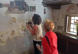 Un momento dei restauri 