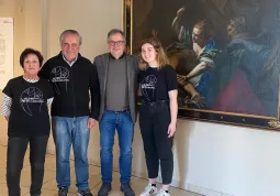 Il sindaco Marco Gallo con lo staff di Casa Francotto
