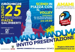 Mercoledì a Cuneo la presentazione del Movimento biancoblu di volley