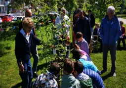 La messa a dimora della magnolia insieme ai bambini e alla famiglia di Marina