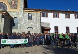 Il Gruppo ANA di Busca durante l'incontro di fine anno