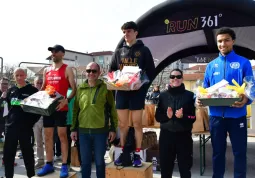 Presenti alla premiazione la vicesindaca Beatrice Aimar e l'assessore allo Sport Diego Bressi: primi assoluti 1° Matteo Bagnus (Valle Varaita), 2° Gabriele Canavese (Mondovì) e 3° Giacomo Aimar (Pinerolo)