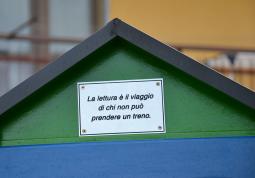 Inaugurazione piccole biblioteche nel Giardino dell'Infinito