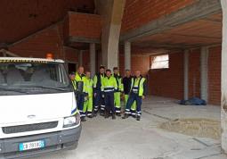 Proseguono i lavori nel cantiere della nuova sede della Protezione civile  nel magazzino comunale della zona Capannoni