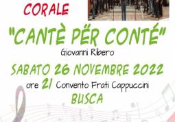 Si terrà sabato prossimo, 26 novembre, alle ore 21 nel convento dei frati Cappuccini (via mons. Ossola) la decima rassegna corale Canté per conté